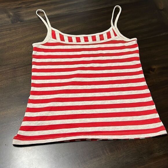 Old Navy Red and White Striped Tank Top - Picture 2 of 4